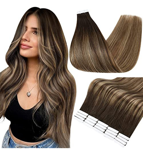 Fshine Tape In Hair Extensions 22 Inch Balayage Tape Q133w