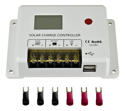 Expertpower Controlador Carga Solar Pwm Inteligente 30 12 24