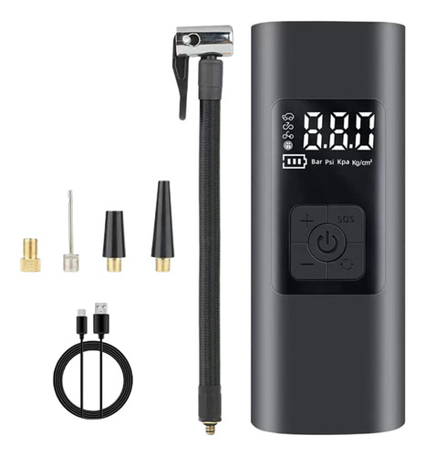 Compresor De Aire Portátil De 12 V Con Con 1 Cable Usb