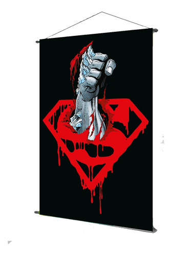 Póster En Tela Tipo Pendon La Muerte De Superman Lux