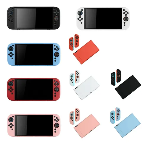 Kit Capa Protetora Flexivel Tpu Para Nintendo Switch 2 Rosa