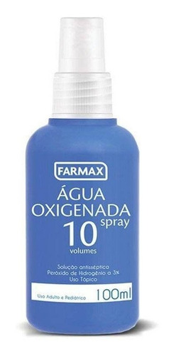 Farmax Água Oxigenada Antisséptica 10vol Spray 100ml