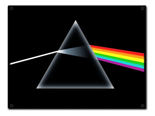 #864 - Cuadro Vintage Rock - Pink Floyd Dark Side No Chapa