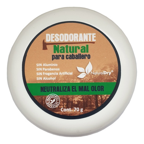Desodorante Naturaldry Hombre 70g Natural Hidrata Neutraliza