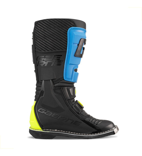 Botas Motocross Enduro Niños Gxj Negra/azul/amarillo Fluo