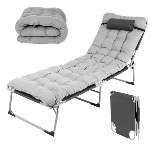 Cama Plegable Portatil De Reforzado Con Colchon Desmontable