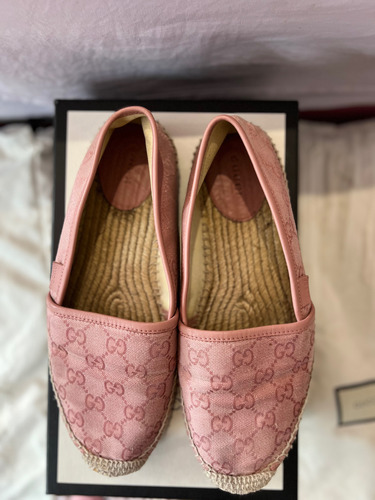 Alpargatas Gucci Rosas 39.5 (Usado)