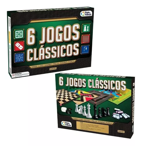 6 Jogos Classicos Tabuleiro Reunidos Dama Ludo Xadrez 6 Em 1