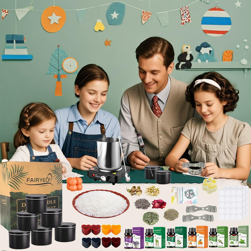 Fairyelf Kit Para Hacer Velas Con Fundidor De Cera Mmg