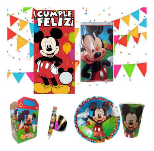 Mickey Mouse Paquete Artículos De Fiesta 50 Personas