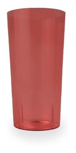 Vaso Trago Largo Rojo 340ml - Pack X10 - Baldivia Plásticos 