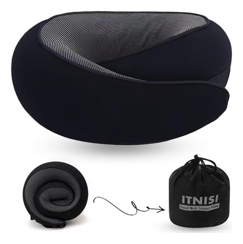 Almohada De Viaje Itnisi Espuma Viscoelástica Ajustable