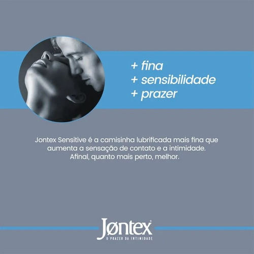 Preservativo Jontex Sensitive Mais Fino 30 Caixas
