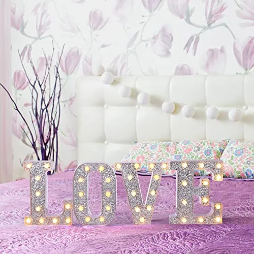 Led Letter Lights Sign Light Up Silver Letters Letter S...