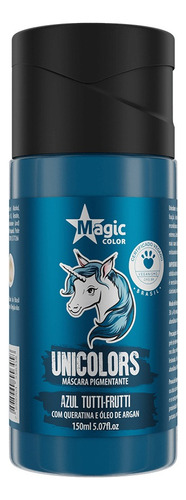 Tintura Magic Profissional  Magic color Unicolors máscara pigmentante tom azul tutti-frutti