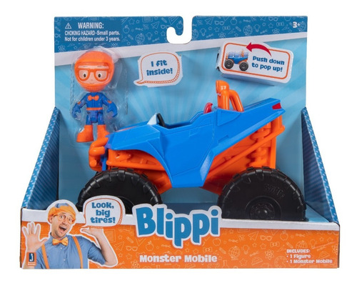 Blippi Vehiculo Monster Con Figura Coleccionable 86152 Edu