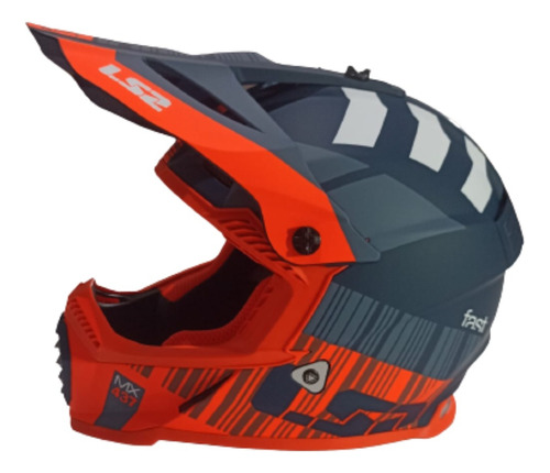 Cascos De Motos Cross Ls2 Fast Evo Naranja Hro/airoh/mt/hjc