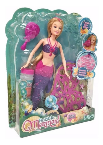 Muñeca Sirena Con Burbujero Bubble Mermaid Ditoys Palermo