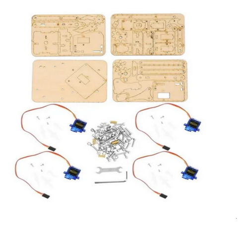 Imagen 6 de 6 de Brazo Robotico 4 Gdl + 4 Servomotores
