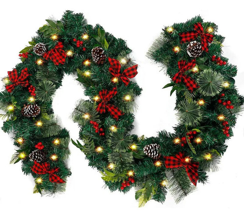 Luces De Navidad 2.7 M Con Guirnalda