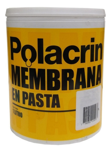 Polacrin Membrana En Pasta X 1lt Roja Techo Gran Resistencia Color Rojo