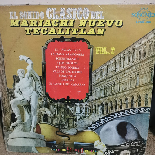 Disco Lp Mariachi Tecalitlan-sonido Clasico, Vol Dos .k