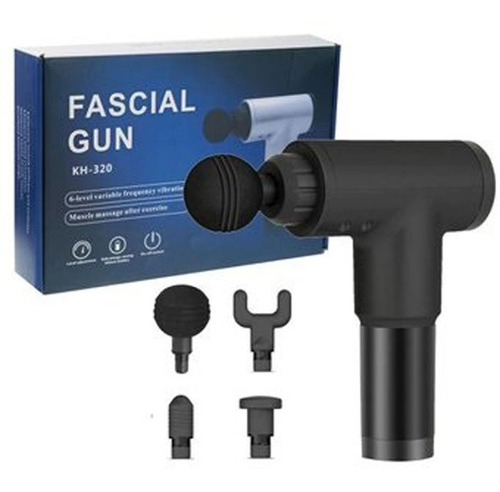 Pistola Masajeadora Fascial Gun Kh-320 Plateado/negro 220v