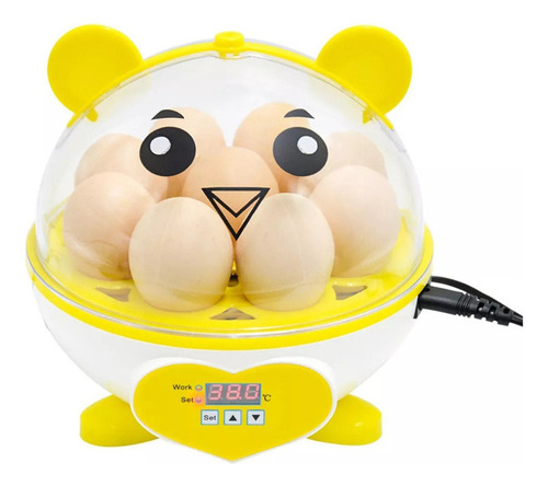 Mini Incubadora De Ovos Giratória De 9 Ovos Chocadeira