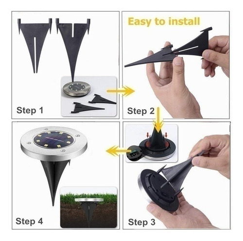 8pz 8led Solar Enterrado Luz Al Aire Libre Luz Subterránea L