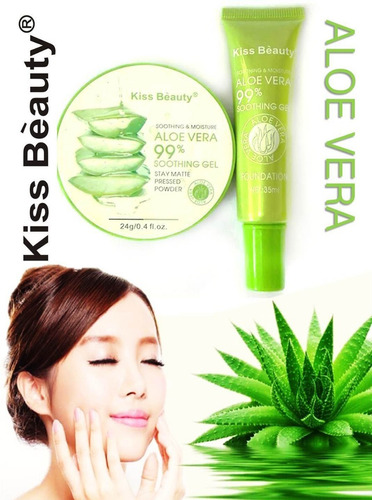 Polvo Con Base Aloe Vera Kiss Beauty Maquillajes