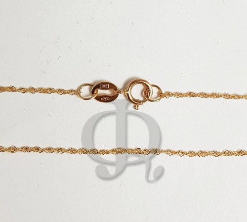 Imagen 5 de 10 de Cadena Singapur Y Corazon 45cm Oro 18k Co013s+der06 Jr