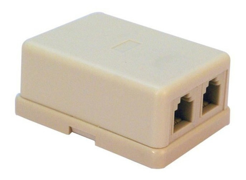 Conector Telefonica Roseta Ficha Rj11 Caja Doble Pack X4