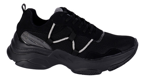 Tenis Casual Fratello Color Negro Para Mujer 0845