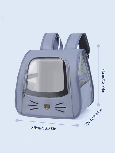 Mochila Viaje Transpirable Para Mascotas, Gatos Y Perros
