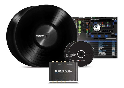 Denon Dj Ds1 Interfaz De Audio De Vinyl Digital Serato Color Negro