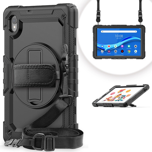 Funda Negra De Silicona Y Tablet Pc Para Lenovo Tab M10 Hd T