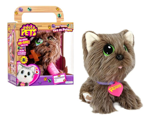 Coleção Pelúcia Adota Pets Scott Com Acessórios Multikids