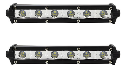 X2 Barras Led Slim Neblineros 6 Led 18w