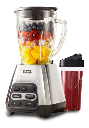 Licuadora Oster Reversible Vaso Blend N Go 700w Color Plateado