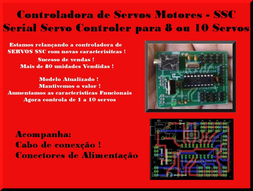Imagem 3 de 10 de Controlador Servo 8 Canais Robótica Robô Automação Pic Rc