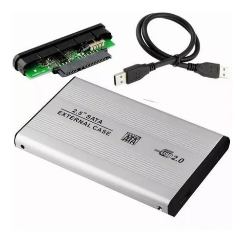 Imagen 1 de 2 de Case De Disco Duro Externo 2.5 Laptop A Dd Aluminio Usb