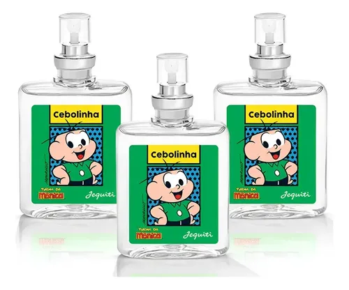 Kit 3x Perfumes Colônia Miniatura Cebolinha Turma Da Mônica Jequiti De 25ml