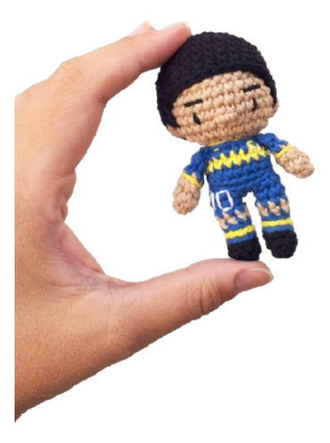 Muñeco Román Riquelme Boca Jrs. Amigurumi Tejido - Pipelino