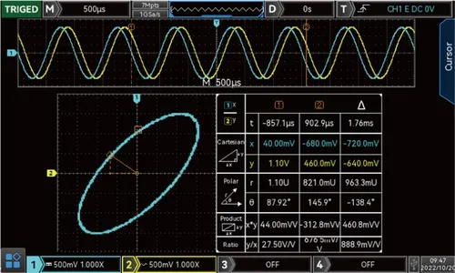Osciloscopio De Ultra Fósforo Pantalla Táctil Uni-t Mso2202
