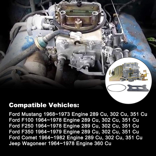 Bico Carburador Motor Barril Para For-d Mustang Comet Engine