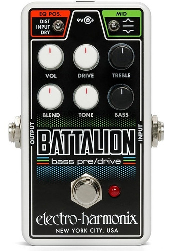 Pedal Electro Harmonix Nano Battalion Bass Preamp Overdrive