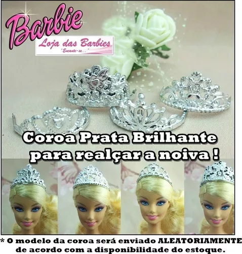 Vestido De Noiva Para Boneca Barbie * Luxo E Glamour - R$ 24,90