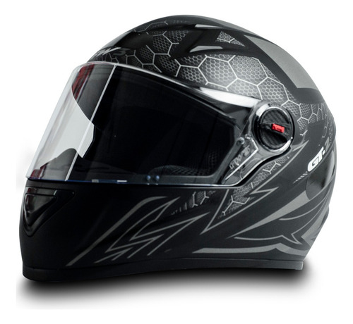 Capacete Com Viseira Fw3 De Moto Feminino Preto Gt2 60 Fosco