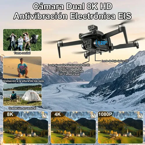Drone Mini Y98max Ourlife Gps Control Cámara 8k 3 Baterías Con Retorno Automatico Y Evita Obstáculos | Meses sin interés Drone Mini Y98max Ourlife Gps Control Cámara 8k 3 Baterías Con Retorno Automatico Y Evita Obstáculos | Meses sin interés