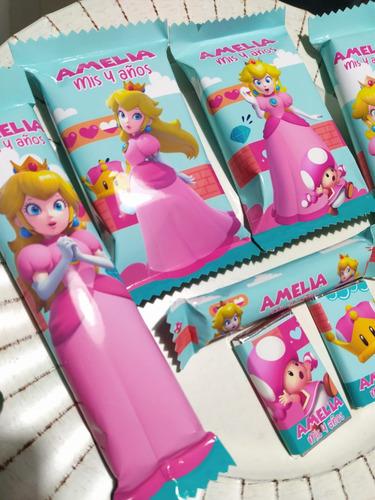 Golosinas Tematicas Princesa Peach Candy Bar 40 Golosinas